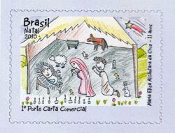 C 3051 Selo Religiao Natal Presepio 2010