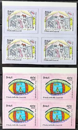 C 3050 Selo Religiao Natal 2010 Quadra Serie Completa