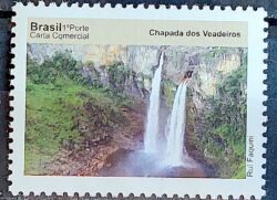 C 3073 Selo Despersonalizado Goias Turismo 2010 Cachoeira Chapada dos Veadeiros
