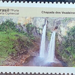 C 3073 Selo Despersonalizado Goias Turismo 2010 Cachoeira Chapada dos Veadeiros