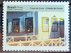 C 3076 Selo Despersonalizado Goias Turismo 2010 Cora Coralina Cidade de Goias