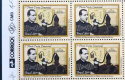 C 3080 Selo Padre Landell de Moura Comunicacao Ciencia 2011 Quadra Vinheta Correios