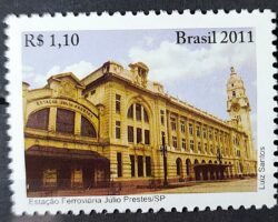 C 3086 Selo Estacao Ferroviaria Julio Prestes Trem 2011