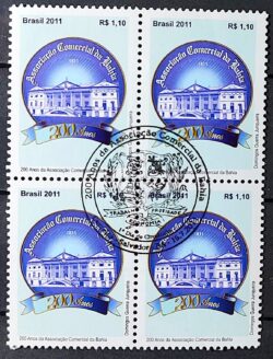 C 3099 Selo Associação Comercial da Bahia 2011 Quadra CBC BA