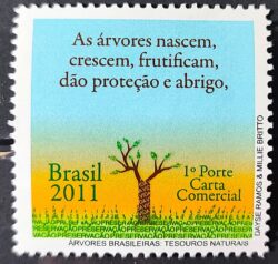 C 3125 Selo Arvores Brasileras Tesouros Nacionais 2011