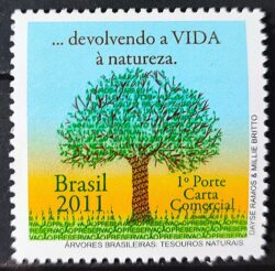 C 3127 Selo Arvores Brasileras Tesouros Nacionais 2011