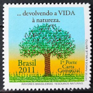 C 3127 Selo Arvores Brasileras Tesouros Nacionais 2011