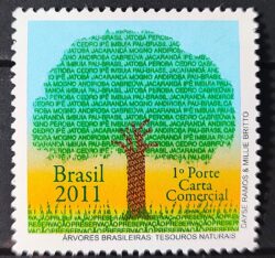 C 3128 Selo Arvores Brasileras Tesouros Nacionais 2011