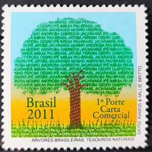 C 3128 Selo Arvores Brasileras Tesouros Nacionais 2011