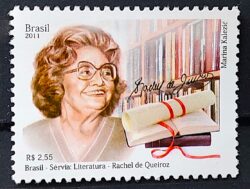 C 3149 Selo Relacoes Diplomaticas Brasil Servia Rachel de Queiroz Literatura 2011