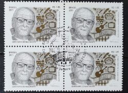 C 3157 Selo Mercosul Atores Nacionais 100 Anos Mario Lago 2011 Quadra CBC RJ