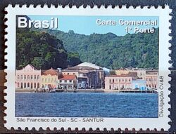 C 3173 Selo Despersonalizado Encantos de Santa Catarina Turismo 2012 Sao Francisco do Sul