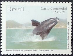 C 3175 Selo Despersonalizado Encantos de Santa Catarina 2012 Baleia Franca Garopaba