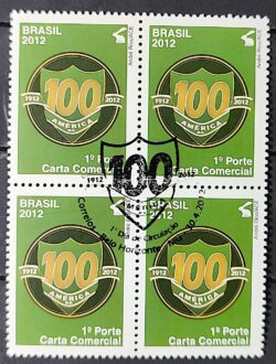 C 3187 Selo America Mineiro MG Futebol 2012 Quadra CBC MG