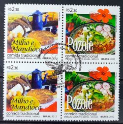 C 3215 Selo Relacoes Diplomaticas Brasil Mexico Gastronomia 2012 Quadra CBC BSB