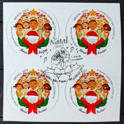 C 3232 Selo Natal Coral 2012 Quadra CBC SP