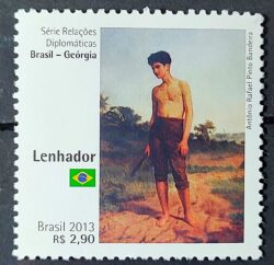 C 3278 Selo Relacoes Diplomaticas Brail Georgia Arte Pintura 2013