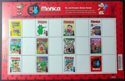 C 3336 Selo Personalizado Turma da Monica Crianca Desenho Infantil 2014 Vinheta Branca