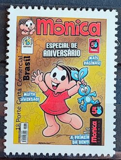 C 3341 Selo Despersonalizado Turma da Monica Desenho Crianca 2014 Coelho