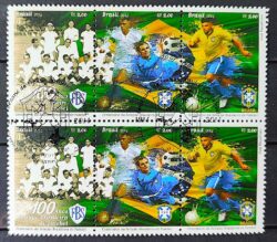 C 3370 Selo Selecao Brasileira de Futebol Bandeira 2014 CBC RJ 2