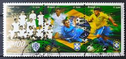 C 3370 Selo Selecao Brasileira de Futebol Bandeira 2014 Circulado 1
