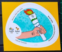C 3601 Selo Nossos Selos Rio 2016 Olimpiadas Paralimpiadas Tocha Olimpica