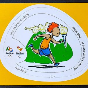 C 3605 Selo Nossos Selos Rio 2016 Olimpiadas Paralimpiadas Tocha Olimpica