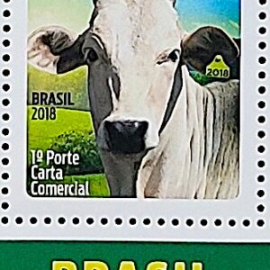 C 3752 Selo Febre Aftosa Gado Boi Vaca Saude Animal 2018 Vinheta Brasil Livre