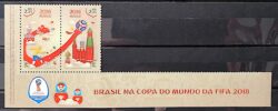 C 3755 Selo Brasil na Copa do Mundo da Fifa Futebol Russia 2018 Vinheta