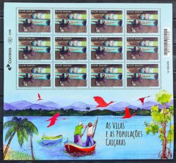 C 4058 Selo As Vilas e as Populacoes Caicaras Barco Navio 2022 Folha