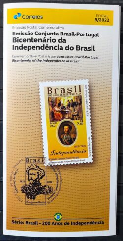 Edital 2022 09 Bicentenario da Independencia Dom Pedro Portugal Sem Selo