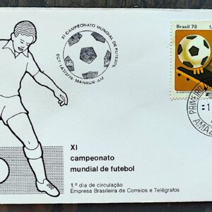 Envelope FDC 146 1978 Futebol Argentina CBC e CPD AM