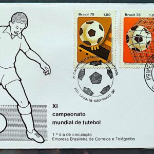 Envelope FDC 146 1978 Futebol Argentina CBC e CPD SP