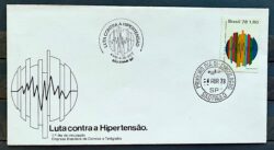 Envelope FDC 148 1978 Dia Mundial da Saude Hipertensao CBC e CPD SP 2