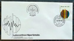 Envelope FDC 148 1978 Dia Mundial da Saude Hipertensao CBC e CPD SP