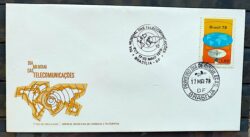 Envelope FDC 149 1978 Telecomunicacoes Comunicacao Mapa CBC e CPD DF Brasilia