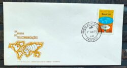 Envelope FDC 149 1978 Telecomunicacoes Comunicacao Mapa CPD AM