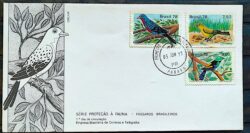 Envelope FDC 150 1978 Fauna Passaros Aves Mapa CPD PR