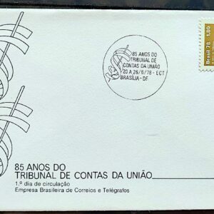 Envelope FDC 151 1978 Tribunal de Contas da Uniao CBC e CPD DF Brasilia