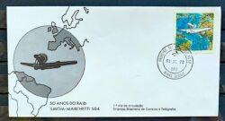 Envelope FDC 154 1978 Aviao Raid Savoia Marchetti Mapa CPD MG