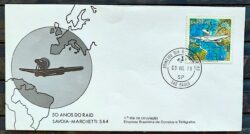 Envelope FDC 154 1978 Aviao Raid Savoia Marchetti Mapa CPD SP 1