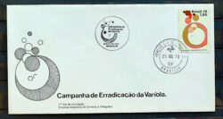 Envelope FDC 155 1978 Erradicacao da Variola Saude CBC e CPD DF Brasilia