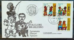 Envelope FDC 158 1978 Folclore Instrumentos Musicais CBC e CPD DF Brasilia