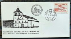 Envelope FDC 160 1978 Patio do Colegio Religiao Educacao CBC CPD SP