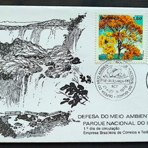 Envelope FDC 162 1978 Parque do Iguacu Meio Ambiente Ipe Cachoeira CBC e CPD PR