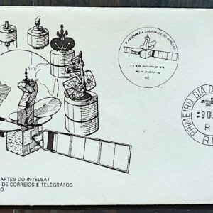 Envelope FDC 163 1978 Satelite Intelsat Comunicacao CBC e CPD RJ