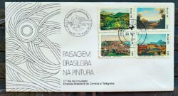 Envelope FDC 166 1978 Paisagem na Pintura Arte CBC e CPD DF Brasilia