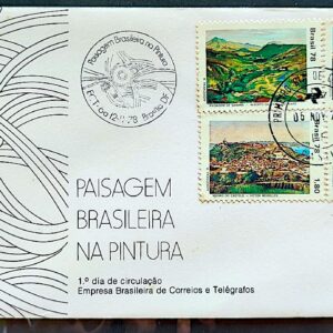 Envelope FDC 166 1978 Paisagem na Pintura Arte CBC e CPD DF Brasilia