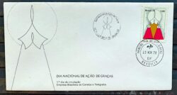 Envelope FDC 168 1978 Acao de Gracas Religiao CBC e CPD DF Brasilia