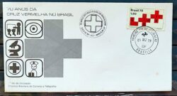 Envelope FDC 169 1978 Cruz Vermelha Saude CBC e CPD DF Brasilia